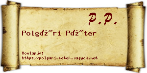 Polgári Péter névjegykártya